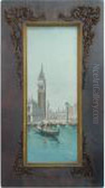 N.a. .venice, Signed And Dated 1893 Lower Right And Inscribed
 Palazzo Pagano, Venice Oil Painting by Thomas Moran