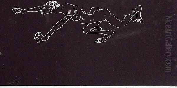 A Beastie Oil Painting by Arthur Rackham