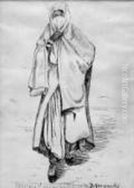 donna Araba Oil Painting by Domenico Morelli