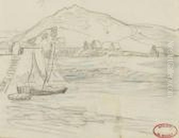 Voilier Dans Un Estuaire Oil Painting by Henri Moret