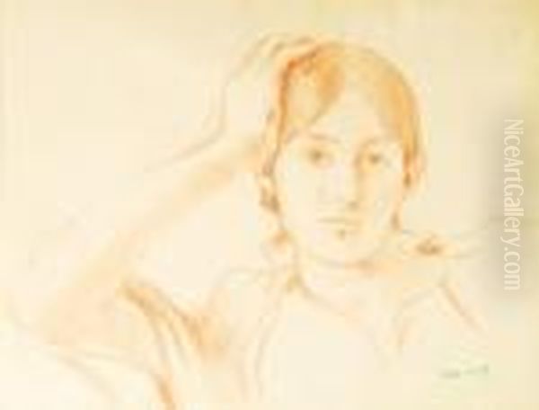 Portrait De Jeanne Pontillon Oil Painting by Berthe Morisot