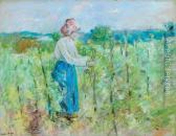 Dans Les Vignes Oil Painting by Berthe Morisot