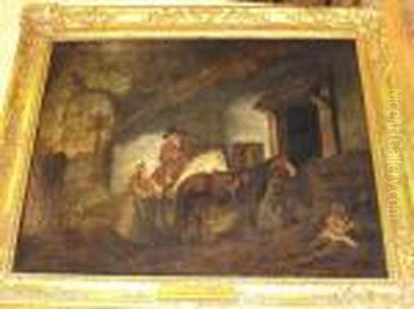 The Bell Inn Oil Painting by George Morland