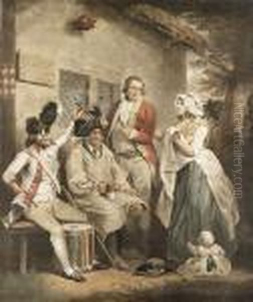 Morland 
The Recruiting Officer Oil Painting by George Morland