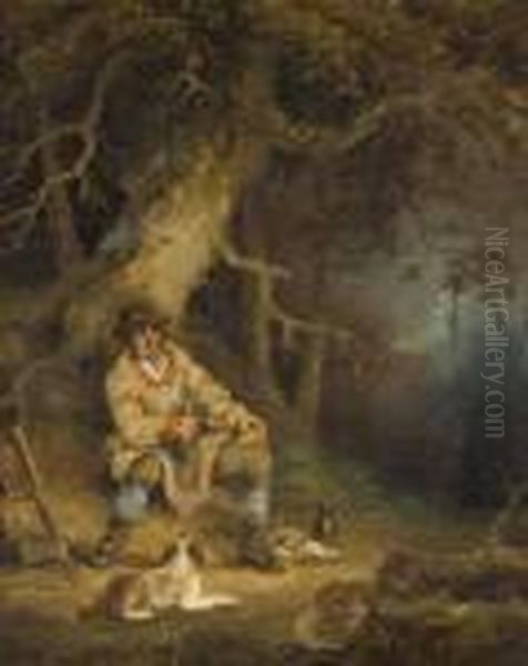 The Woodman's Rest Oil Painting by George Morland