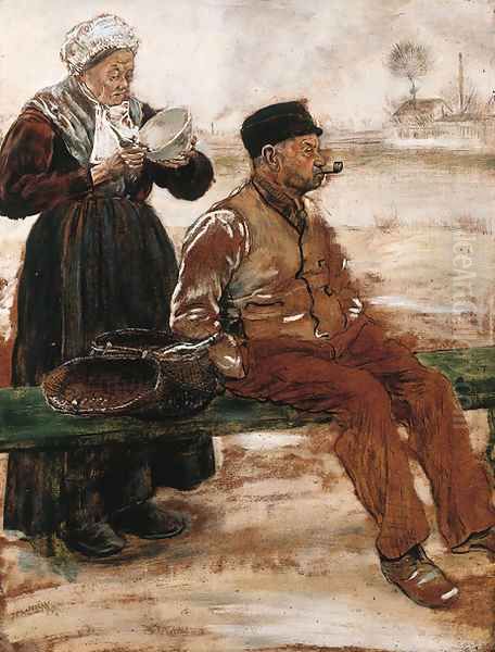 Apres le repas Oil Painting by Jean-Francois Raffaelli