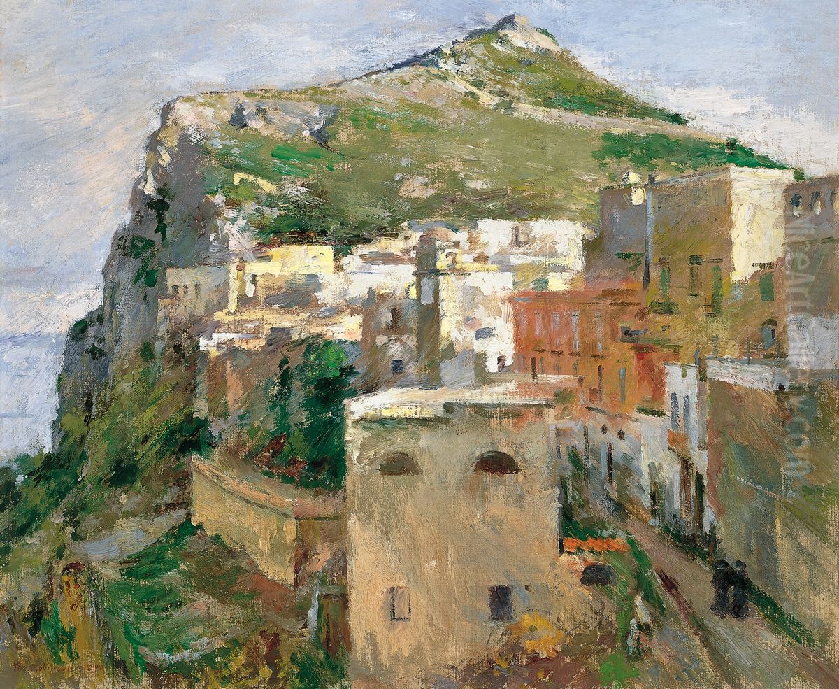 Capri Oil Painting by Theodore Robinson