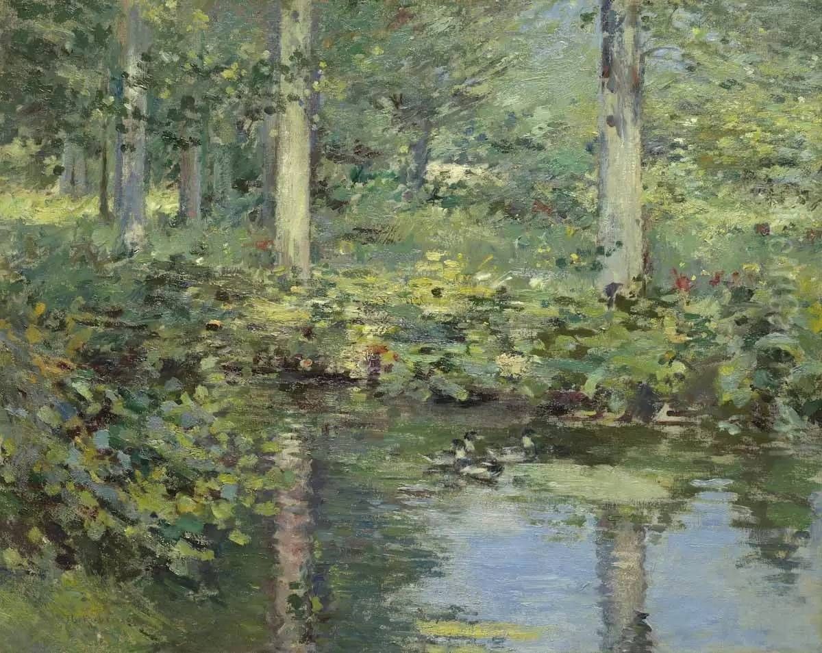 The Duck Pond Oil Painting by Theodore Robinson