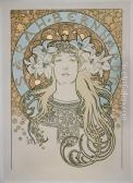<sarah Bernhardt>, [1896]. 
Affiche Oil Painting by Alphonse Maria Mucha