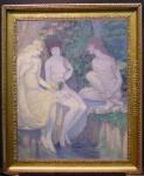 Three Seasons
Bears Signature Oil Painting by Alphonse Maria Mucha