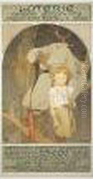 Loterie Narodni Jednoty (lottery
 Of The Union Of South Western Moravia) (academy Editions A60) Oil Painting by Alphonse Maria Mucha