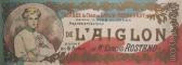 Tournee Du Theatre Sarah 
Bernhardt, Representation De L'aiglon (academy Editions Addenda P162) Oil Painting by Alphonse Maria Mucha