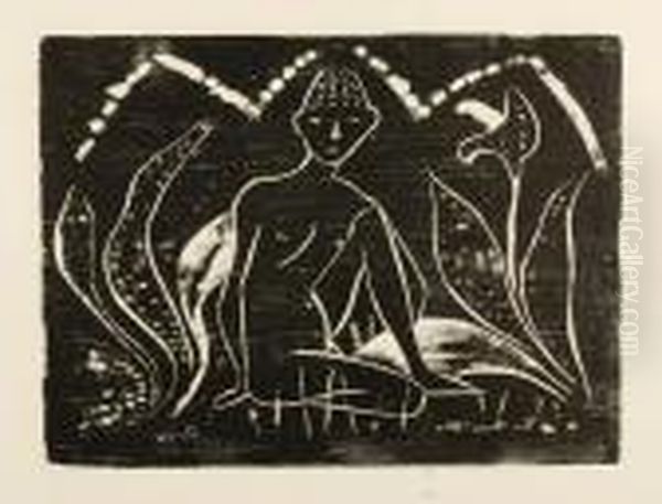 Knabe Zwischenblattpflanzen Oil Painting by Otto Mueller