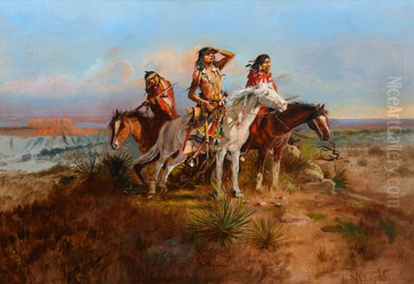 The Scouting Party Oil Painting by Charles Marion Russell