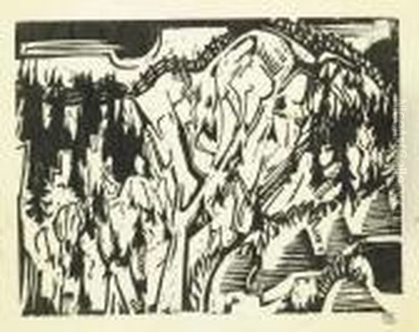 Berghang Oil Painting by Albert Muller