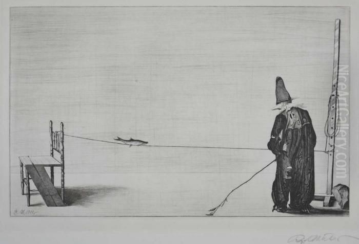 Wunder Der Dressur Oil Painting by Richard Muller