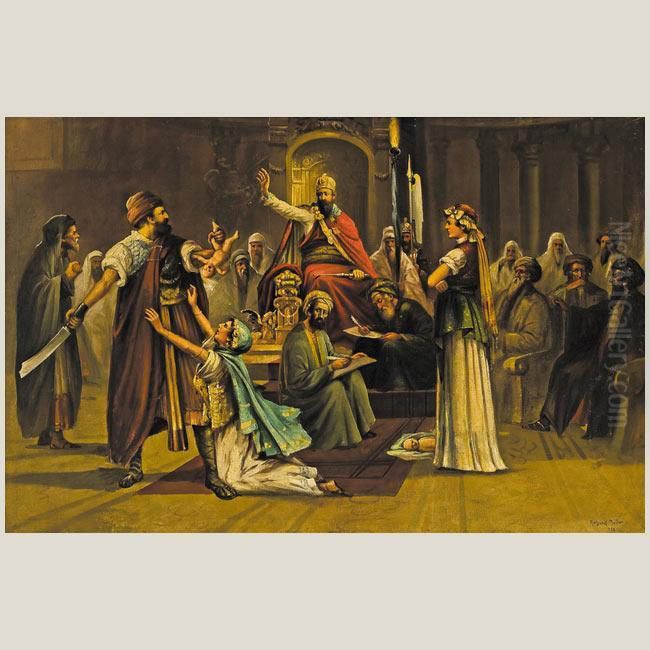 El Juicio De Salomon Oil Painting by Richard Muller