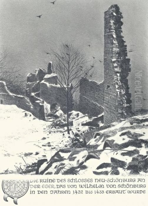 Ruine Schloss Neuschonburg Oil Painting by Richard Muller