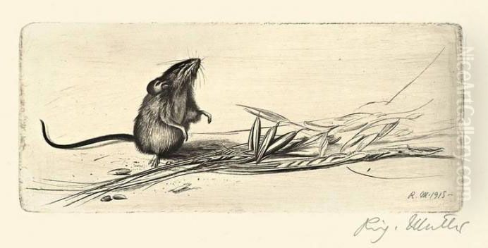 Maus Mit Nuss Oil Painting by Richard Muller