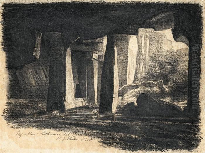 Syracus, Latomia Del Paradiso Oil Painting by Richard Muller