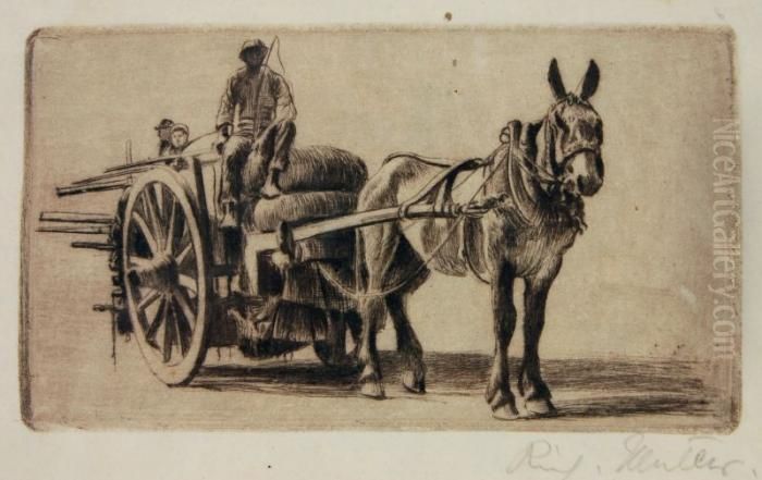 Italienischesfuhrwerk Oil Painting by Richard Muller