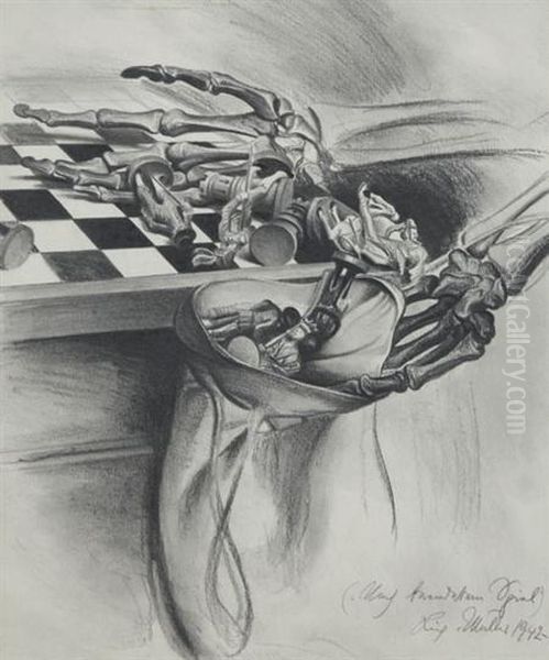 Muller German, - Nach Beendetem Spiel Oil Painting by Richard Muller