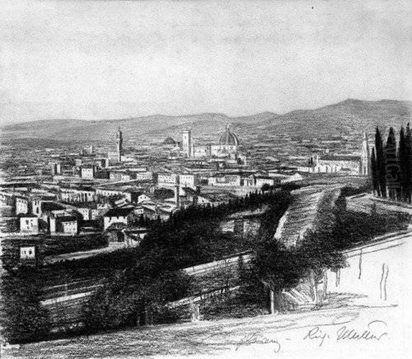 Blick Auf Florenz Oil Painting by Richard Muller