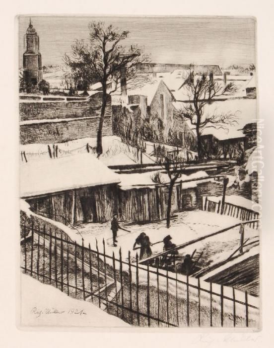 Schneelandschaft Oil Painting by Richard Muller