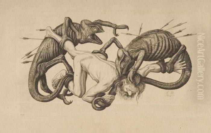 Bogenschutze Ii. Oil Painting by Richard Muller