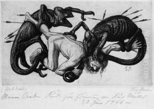 Der Bogenschutze. Oil Painting by Richard Muller