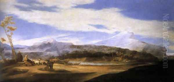 Landscape with Shepherds 1639 Oil Painting by Jusepe de Ribera