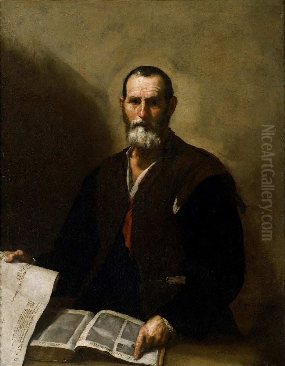 Philosopher Crates Oil Painting by Jusepe de Ribera