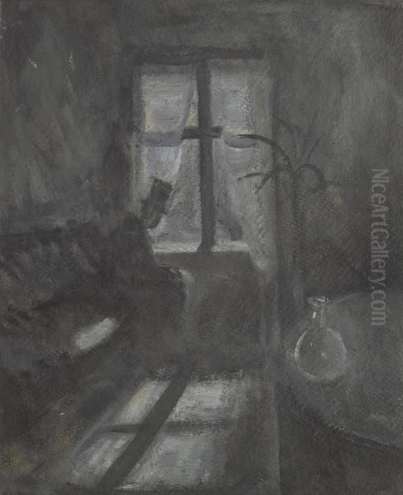 Natt I Saint-cloud (night In Saint-cloud) Oil Painting by Edvard Munch