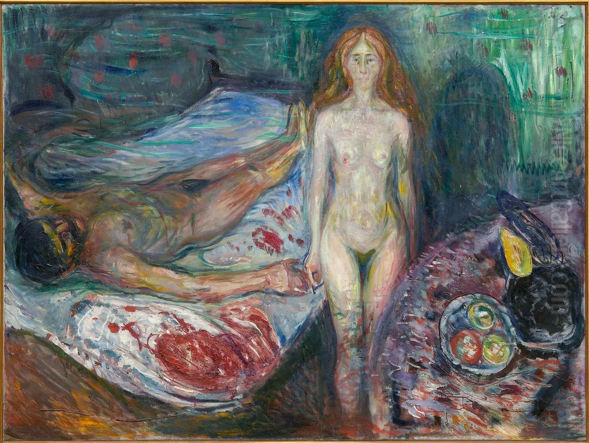 The Death Of Marat Oil Painting by Edvard Munch