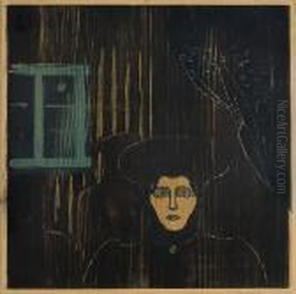 Moonlight Ii Oil Painting by Edvard Munch