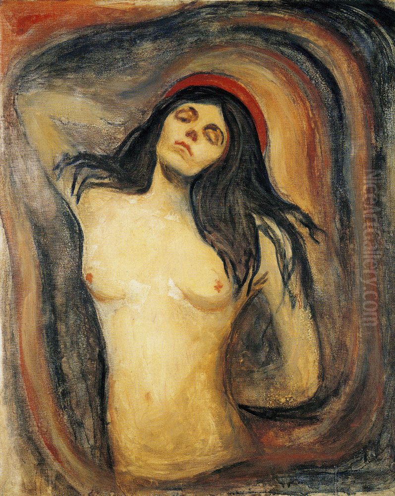 Madonna Oil Painting by Edvard Munch
