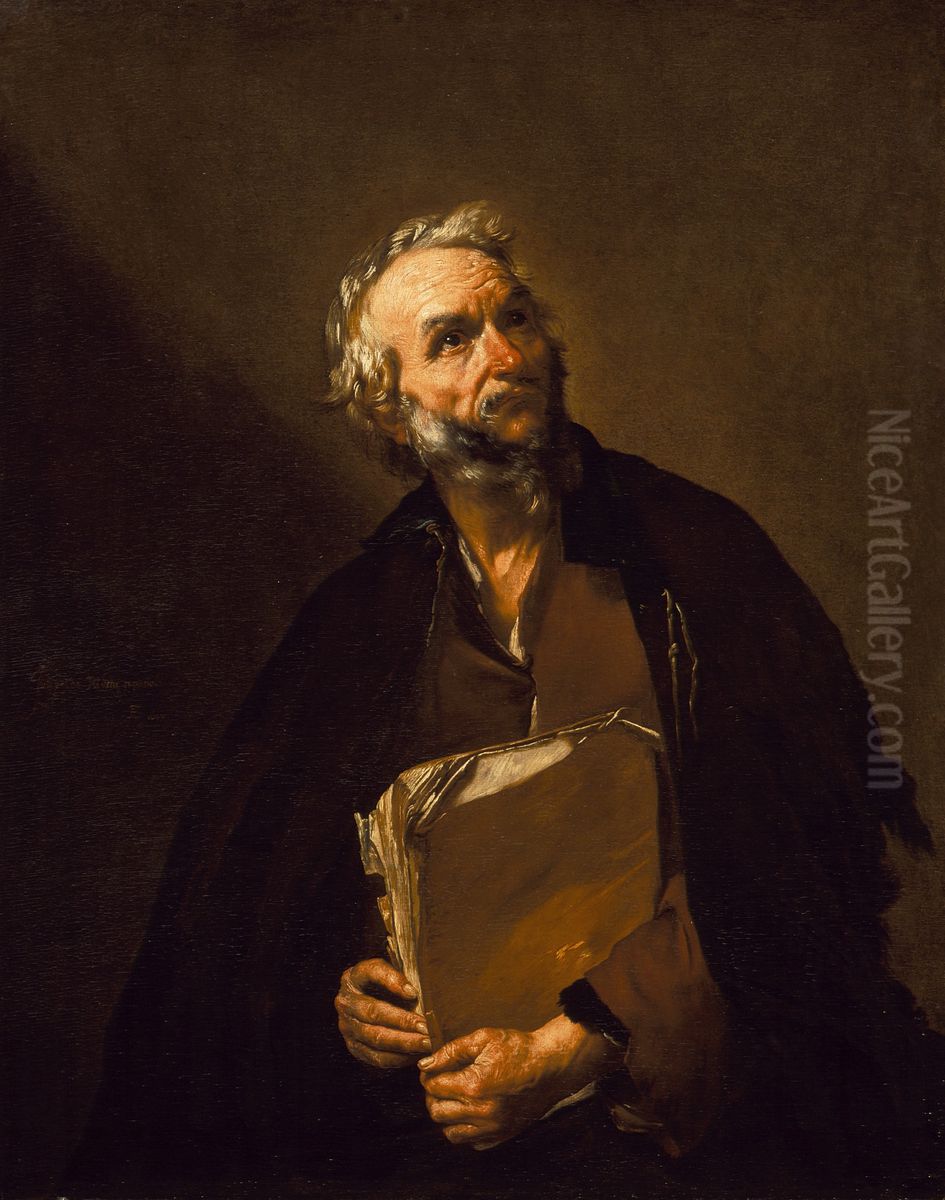A Philosopher Oil Painting by Jusepe de Ribera