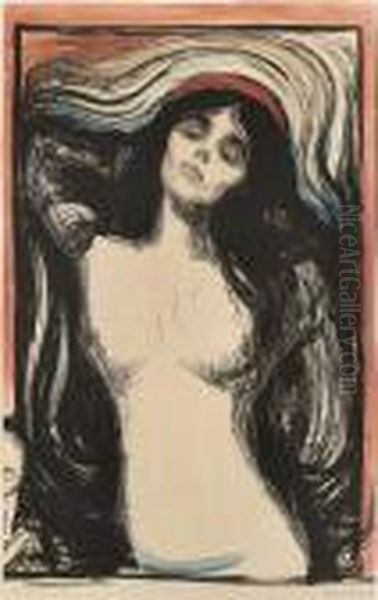 Madonna Woman Making Love Oil Painting by Edvard Munch