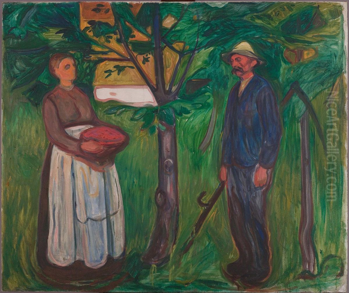 Fertility Oil Painting by Edvard Munch
