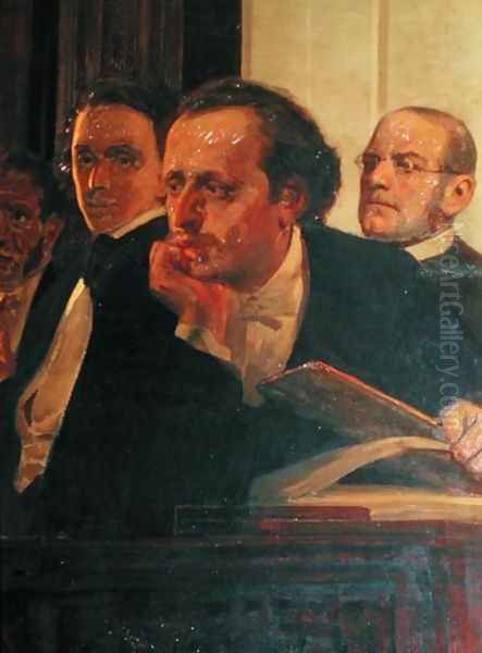 Michal Kleopas Oginski (1765-1833), Frederic Chopin (1810-49) and Stanislaw Moniuszko (1819-72), from Slavonic Composers, 1890s (detail) Oil Painting by Repin Iliya