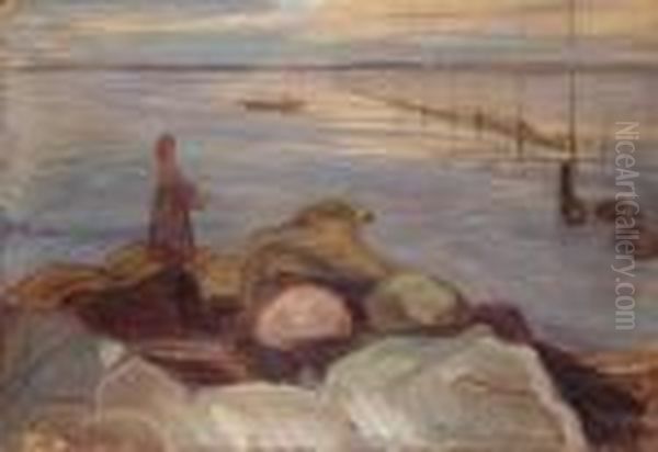 Bord De Mer
Signe Oil Painting by Edvard Munch
