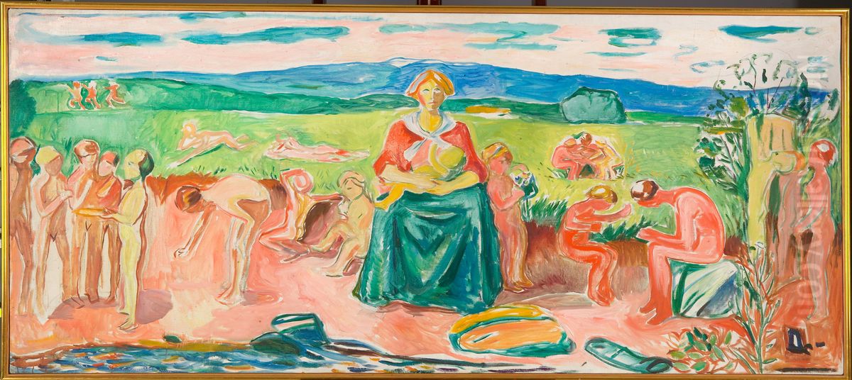 Alma Mater Oil Painting by Edvard Munch