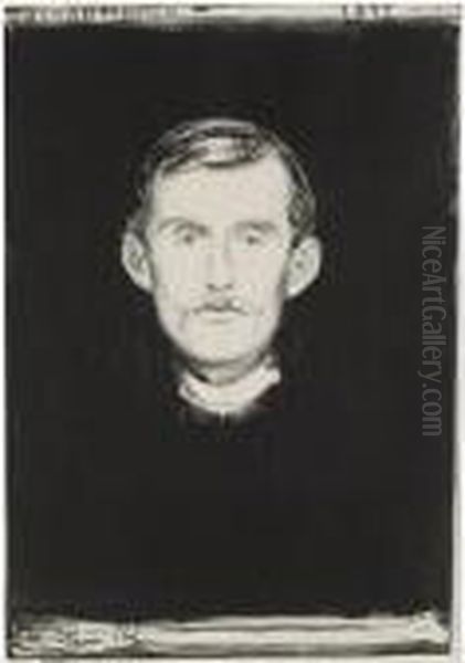 Self Portrait Oil Painting by Edvard Munch