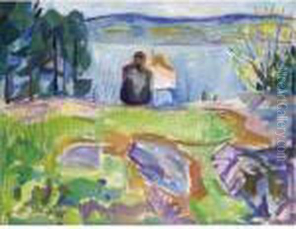 Property From A Private Swiss Collection
 

 
 
 

 
 Springtime Oil Painting by Edvard Munch