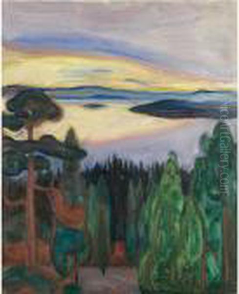 Property From A Private European Collection
 

 
 
 

 
 View From Nordstrand Oil Painting by Edvard Munch