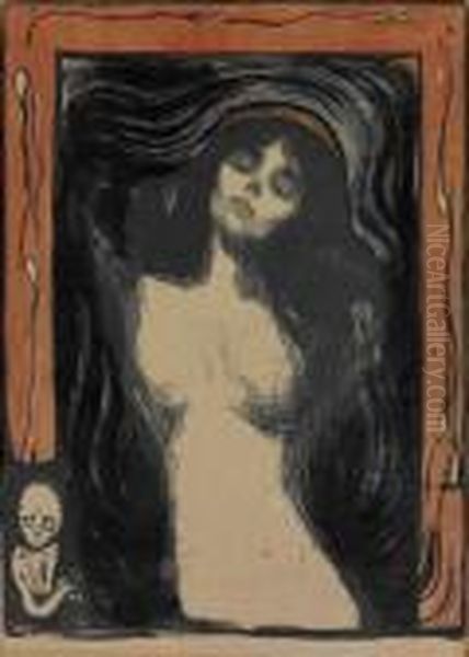 Madonna, Woman Making Love 1895/1902 Oil Painting by Edvard Munch