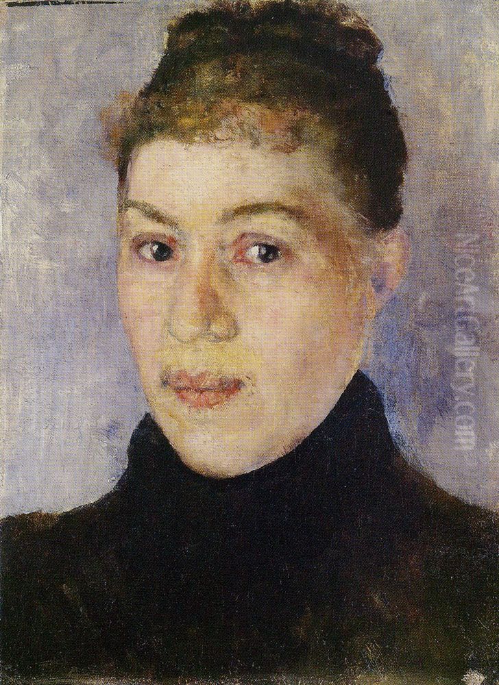 Portrait Of A Woman Oil Painting by Edvard Munch