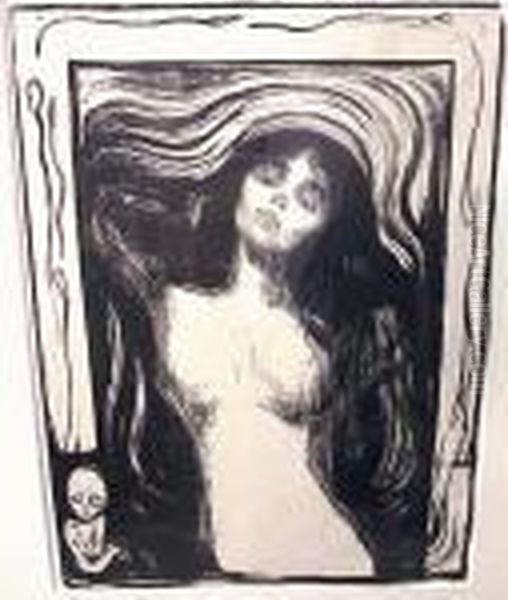 Madonna-liebendes Weib Oil Painting by Edvard Munch