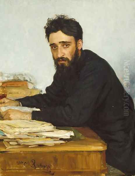 Vsevolod Mikhailovich Garshin Oil Painting by Repin Iliya
