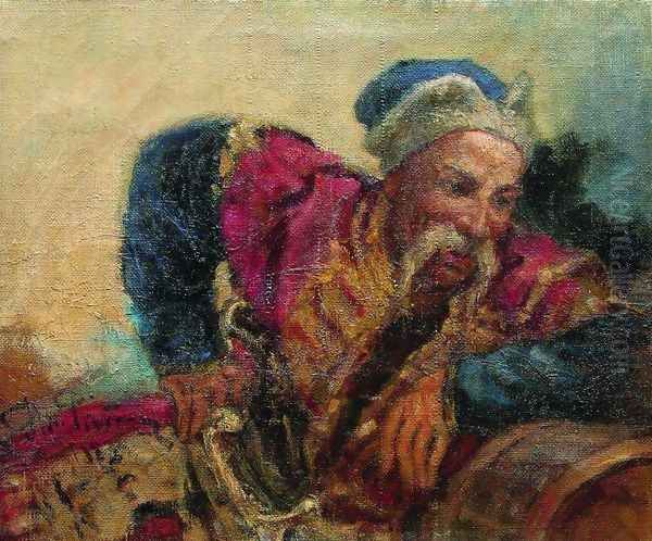 Ataman Ivan Dmitrievich Sirko Oil Painting by Repin Iliya